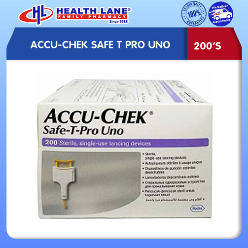 ACCU-CHEK SAFE T PRO UNO 200'S